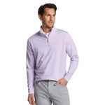 Peter Millar Perth Sugar Stripe Performance 1/4 Zip Pullover Sweater - Petal Purple