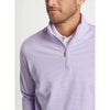 Peter Millar Perth Sugar Stripe Performance 1/4 Zip Pullover Sweater - Petal Purple