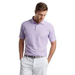 Peter Millar Orbital Geo Performance Mesh Polo Shirt - Petal Purple