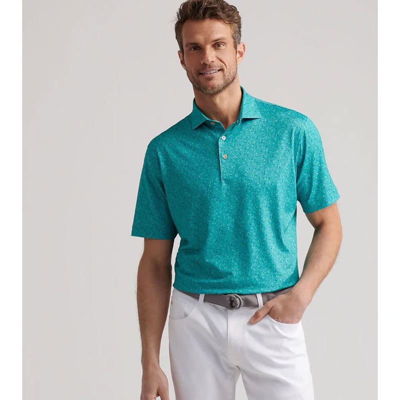 Peter Millar Men's Day Of The Dead Performance Jersey Polo Shirt - Meadow