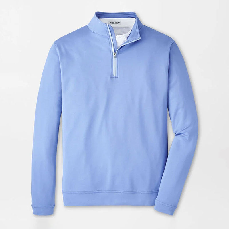 Peter Millar Men's Perth Melange Performance Quarter-Zip Pullover Sweater - Seaside Blue