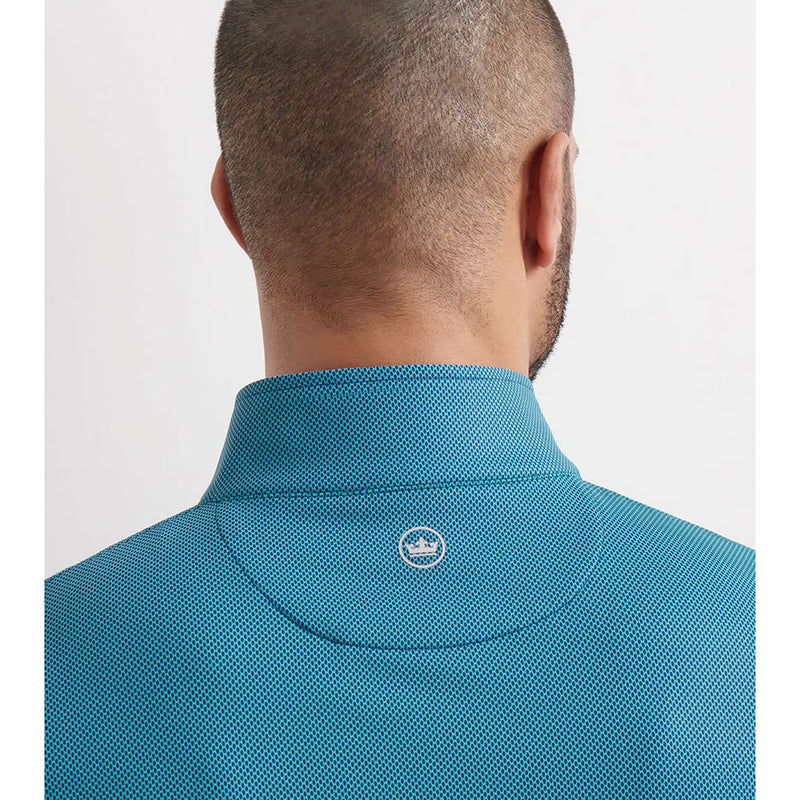 Peter Millar Men's Perth Birdseye Performance Quarter-Zip Pullover Sweater - Sport Navy