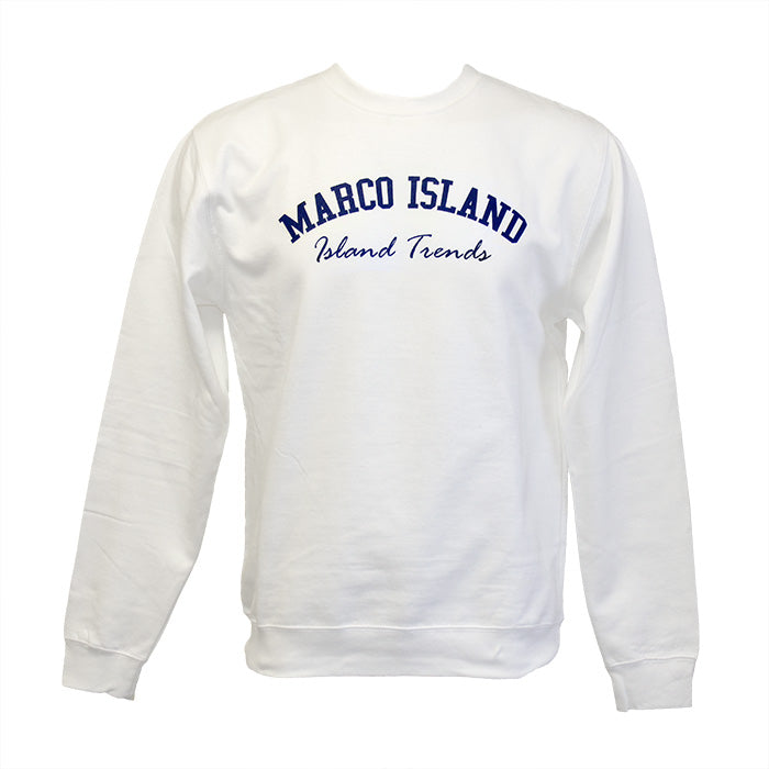 Marco Island - Island Trends Crew Neck Sweater - White