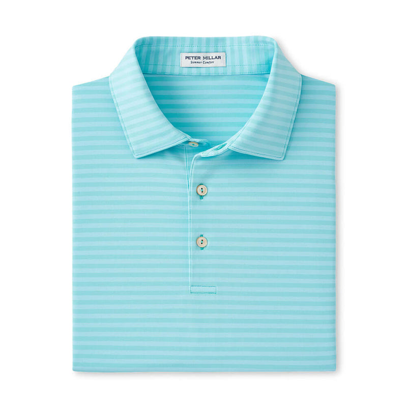 Peter Millar Baltic Performance Jersey Polo Shirt - Cabana Blue