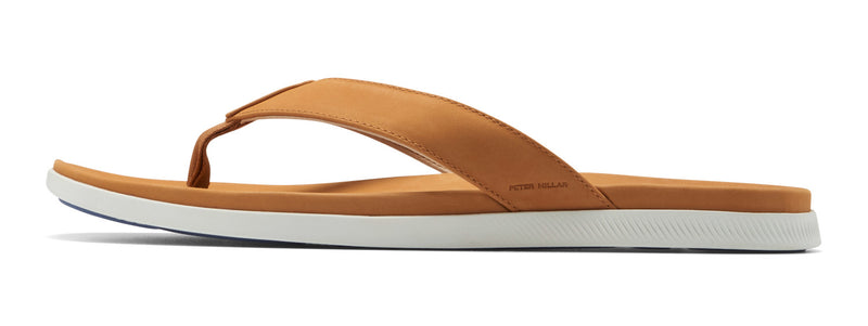 Peter Millar Hyperlight Slide Nubuck Flip Flop - Cognac