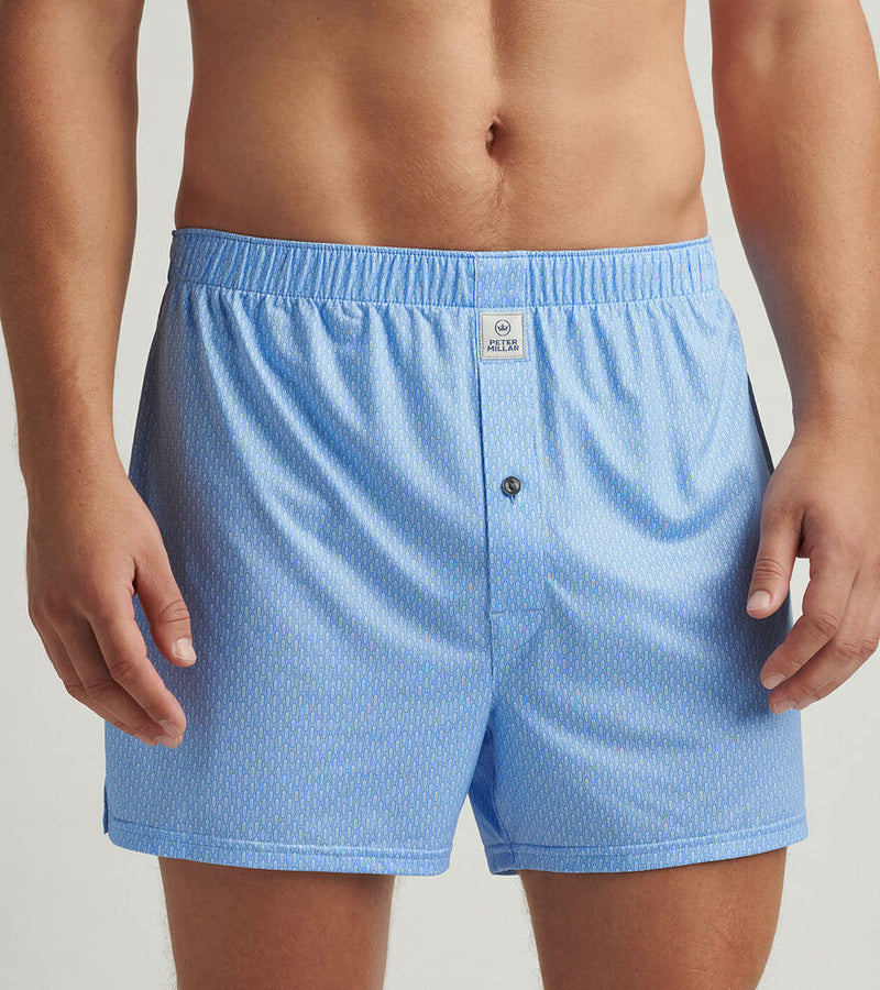 Peter Millar Men's Shake It Up Performance Boxers - Cottage Blue