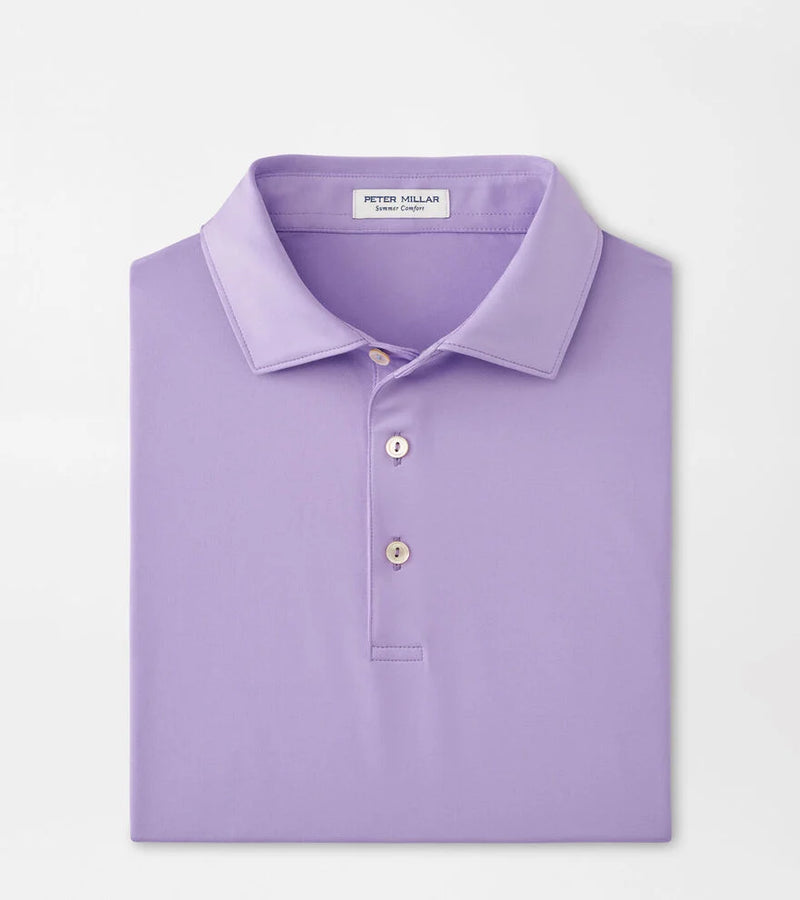 Peter Millar Men's Solid Performance Jersey Polo Shirt - Ultra Violet