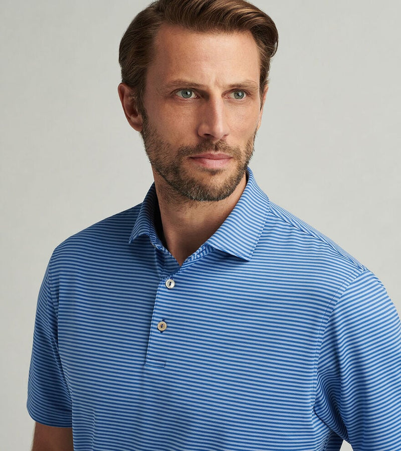 Peter Millar Men's Hales Performance Jersey Polo Shirt - Sailor Blue