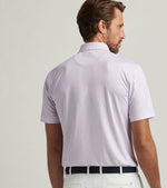 Peter Millar Men's Orbit Performance Jersey Polo Shirt - White/Blue Sea