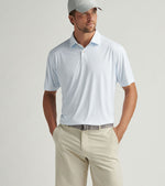 Peter Millar Men's Featherweight Rays For Days - Sean Self Collar Polo Shirt - White