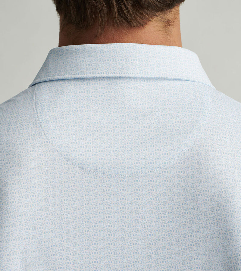 Peter Millar Men's Featherweight Rays For Days - Sean Self Collar Polo Shirt - White