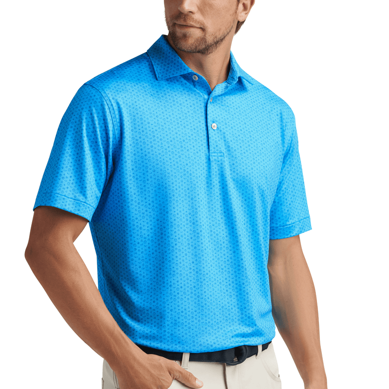Peter Millar Men's Elements Performance Jersey Polo Shirt - Riverbed