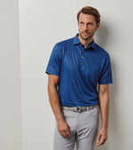 Peter Millar Men's Gingham Performance Jersey Polo Shirt - Navy