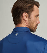 Peter Millar Men's Gingham Performance Jersey Polo Shirt - Navy