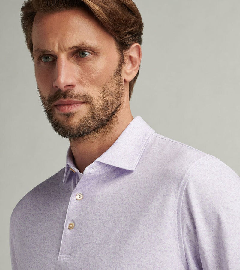 Peter Millar Men's Getaway Performance Jersey Polo Shirt - White