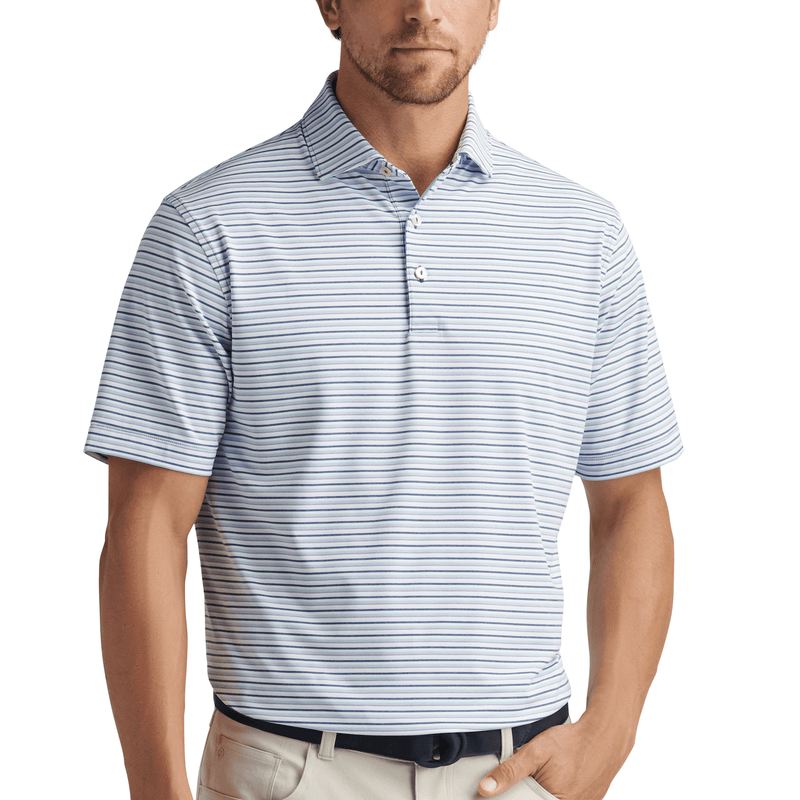 Peter Millar Men's Avent Performance Jersey Polo Shirt - Sport Navy