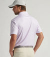 Peter Millar Men's Phoenix Performance Jersey Polo Shirt - White/Cottage Blue
