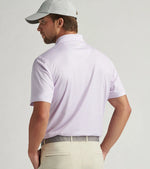 Peter Millar Men's Phoenix Performance Jersey Polo Shirt - White/Cottage Blue