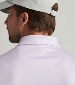 Peter Millar Men's Phoenix Performance Jersey Polo Shirt - White/Cottage Blue