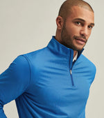 Peter Millar Men's Perth Birdseye Performance 1/4 Zip Pullover Sweater - Sport Navy