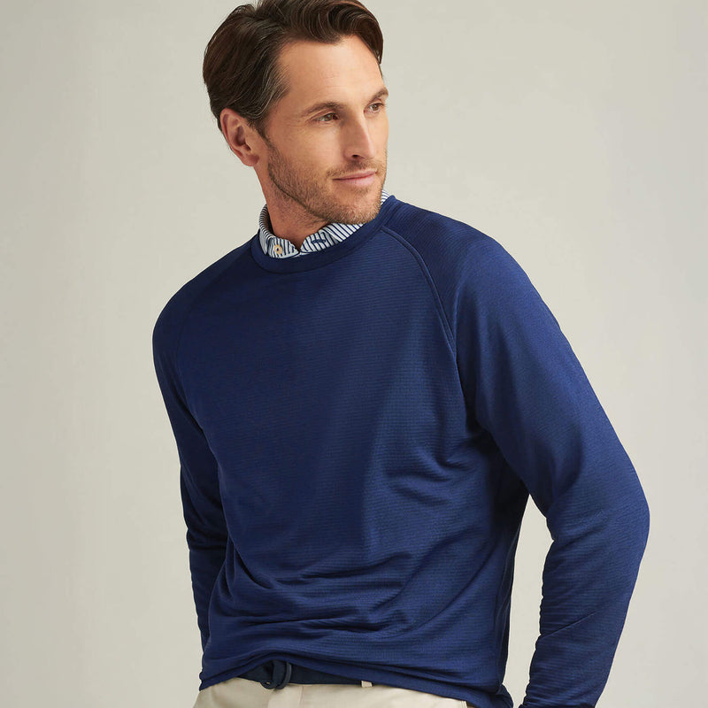 Peter Millar Men's Beaumont Performance Crew Sweater - Navy