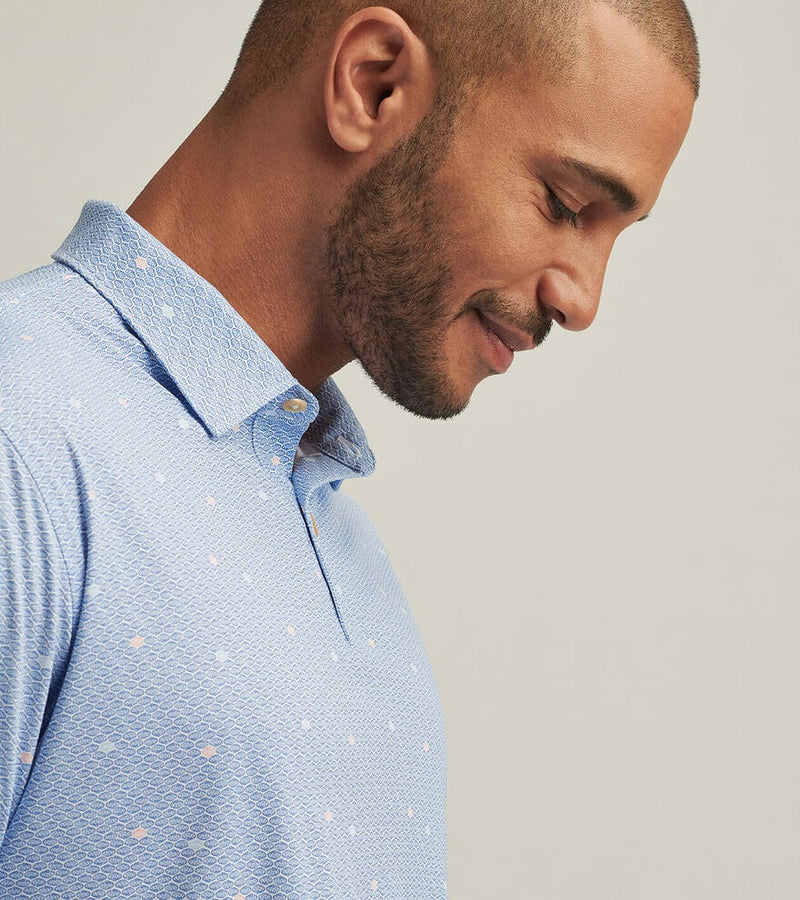 Peter Millar Men's Featherweight Shells Polo Shirt - White
