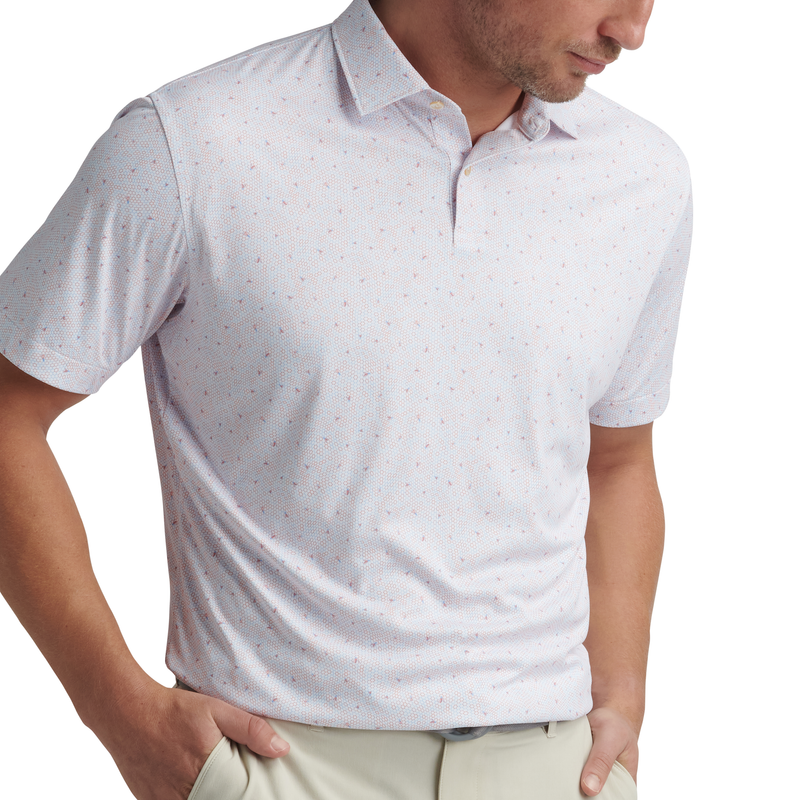 Peter Millar Men's Featherweight Honeycomb Polo Shirt - White