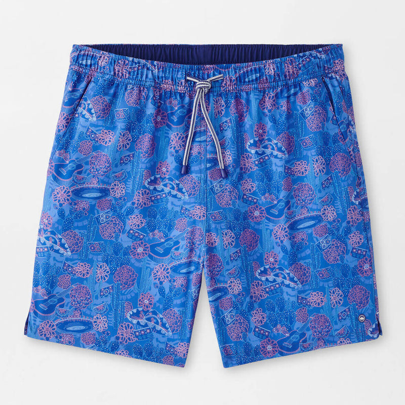 Peter Millar Men's 7-Inch Day Of The Dead Swim Trunks - Sailor Blue