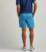 Peter Millar Men's 7-Inch Saltwater Spirits Swim Trunks - Blue Macaw