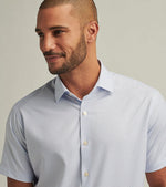 Peter Millar Men's Champers Performance Poplin Sport Shirt - White