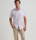 Peter Millar Men's Hudson Performance Poplin Sport Shirt - Palmer Pink