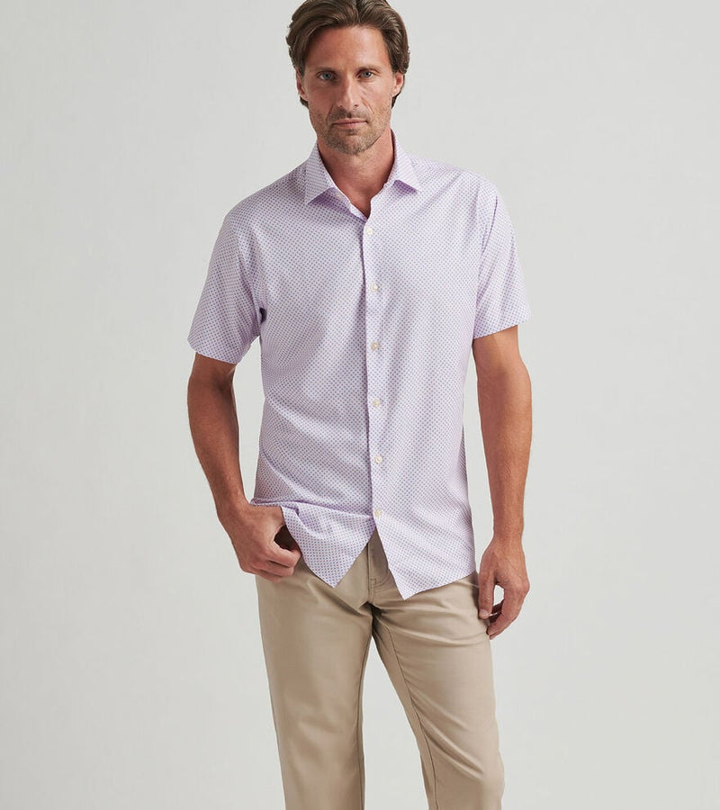 Peter Millar Men's Hudson Performance Poplin Sport Shirt - Palmer Pink