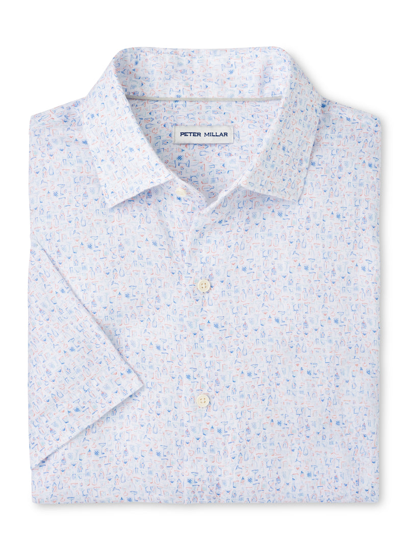 Peter Millar Men's Soiree Linen Sport Shirt - Multi
