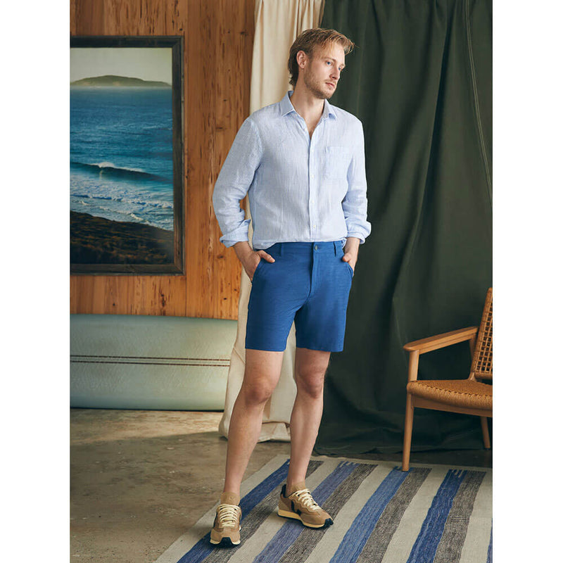 7 inch dress shorts PULI Mens 7-Inch Hybrid Golf Shorts, Khaki / 34