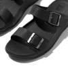 FitFlop Men's Gogh Moc Tumbled Leather Slide Sandals - All Black