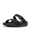 FitFlop Men's Gogh Moc Tumbled Leather Slide Sandals - All Black