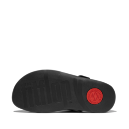 FitFlop Men's Gogh Moc Tumbled Leather Slide Sandals - All Black
