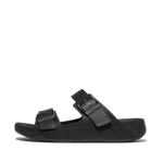 FitFlop Men's Gogh Moc Tumbled Leather Slide Sandals - All Black