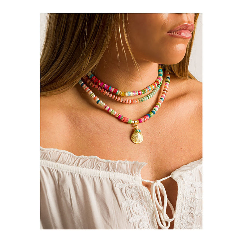 Pranella Fizz Shell Necklace - Gold