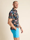 Chubbies The Black Light Night Performance Polo Shirt - Black - Pattern Base (Plaids)
