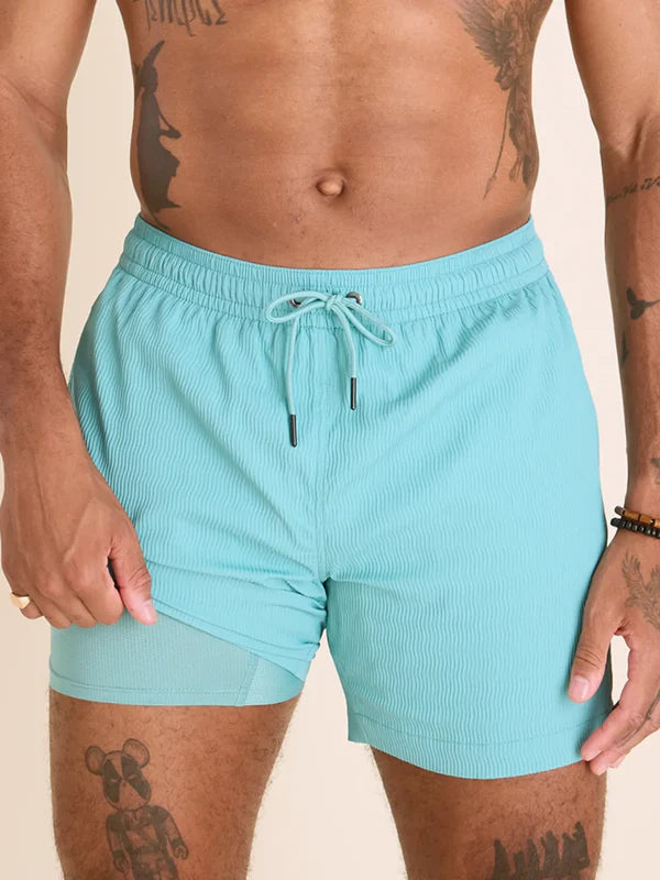 Chubbies 5.5-Inch The Hang Tens Swim Trunks - Open Green