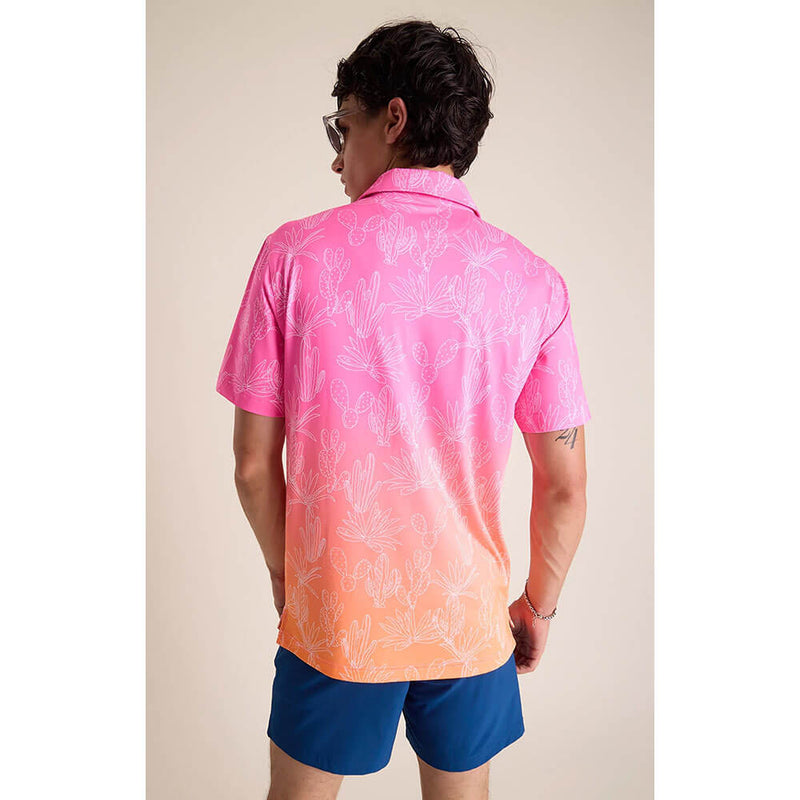 Chubbies The Sunset Succulent Performance Polo Shirt - Bright Pink
