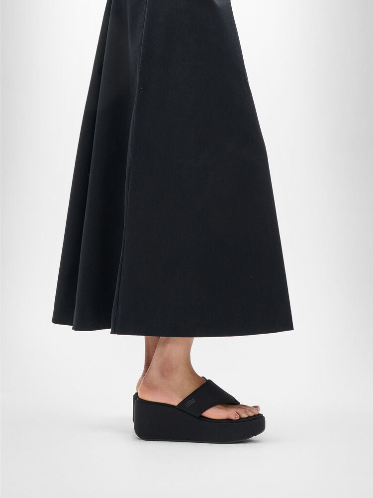 FitFlop Platform Wedge Sandals - All Black