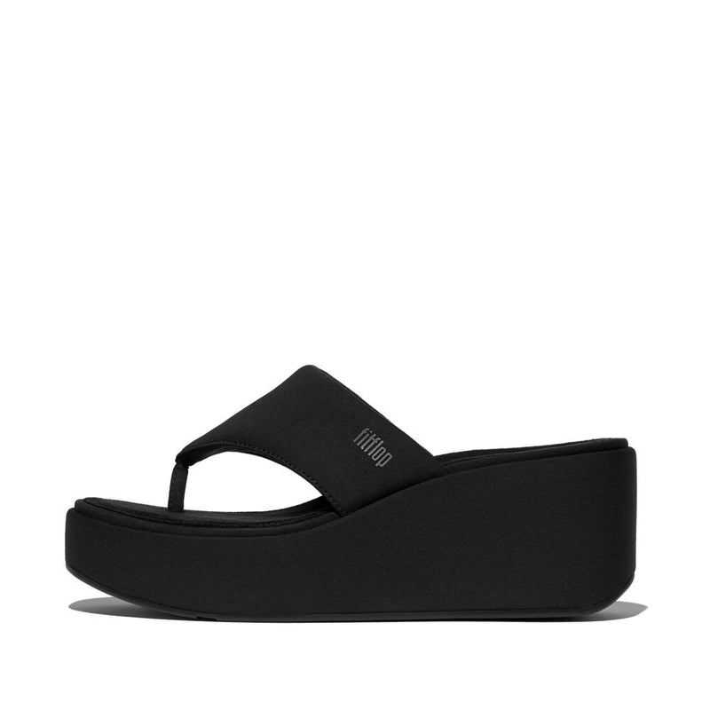 FitFlop Platform Wedge Sandals - All Black