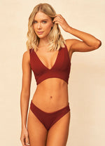 Maaji Burgundy Paradise Bikini Top - Red