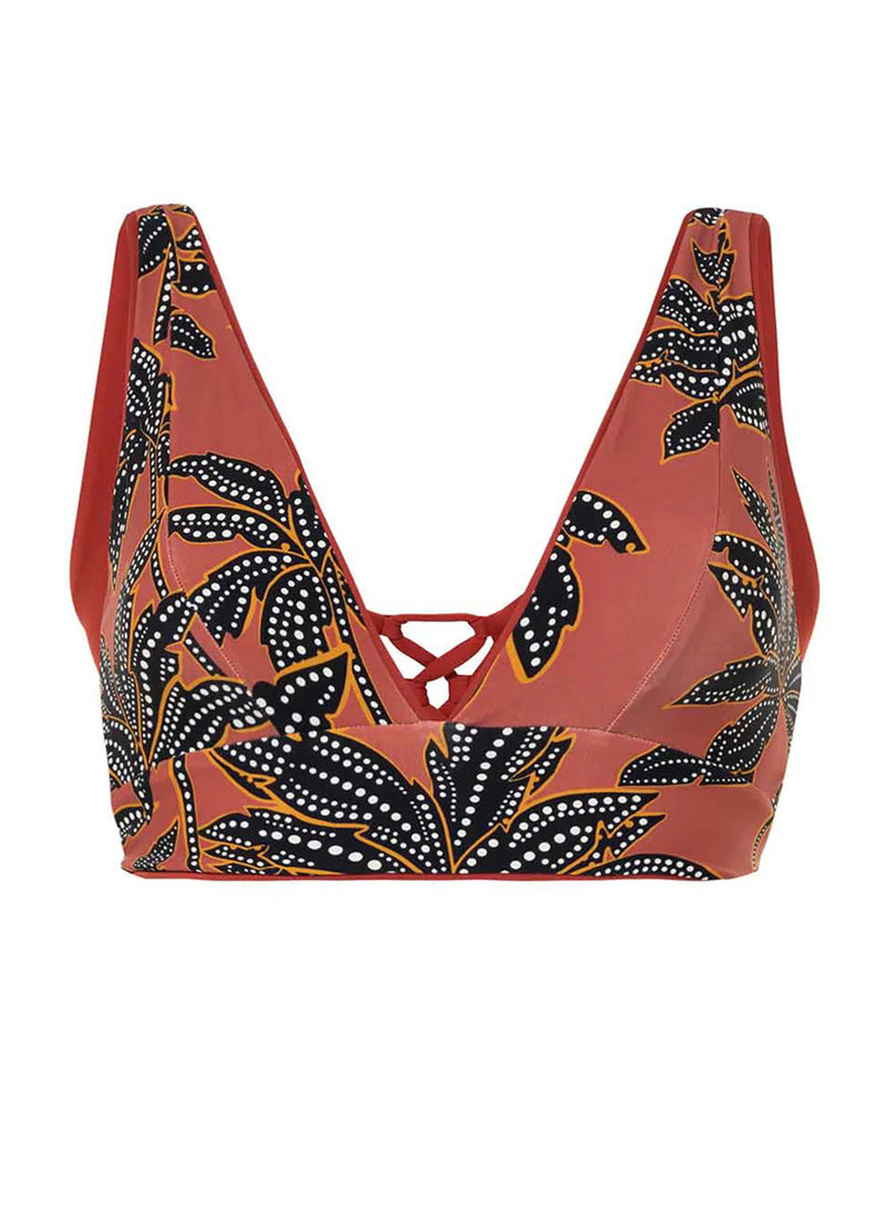 Maaji Burgundy Paradise Bikini Top - Red