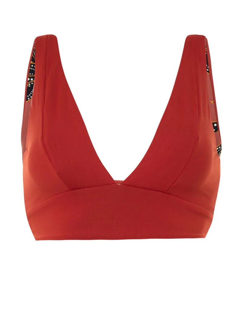 Maaji Burgundy Paradise Bikini Top - Red