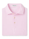 Peter Millar Men's Costa Geo Performance Mesh Polo Shirt - Pink Vale