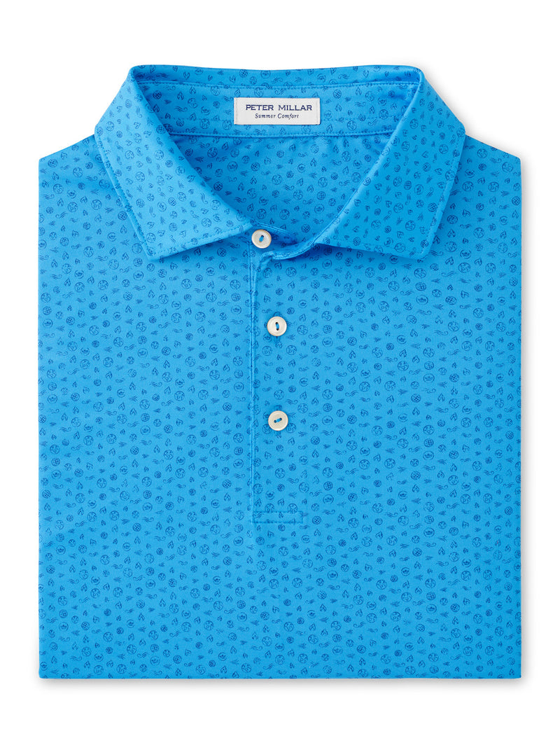 Peter Millar Men's Elements Performance Jersey Polo Shirt - Riverbed