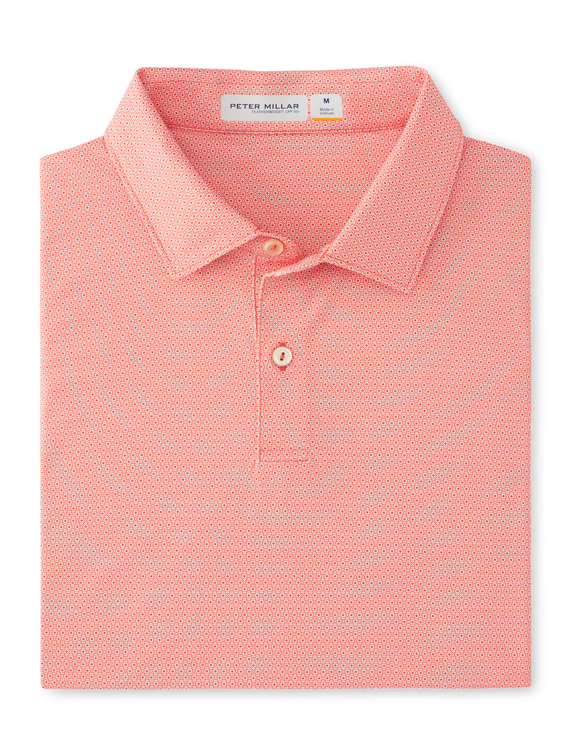 Peter Millar Men's Featherweight Geo Links Polo Shirt - Azalea